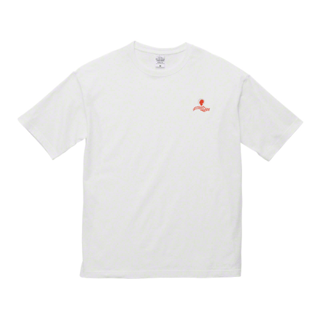 CHALKBOY x astrollage  DELAY T-SHIRTS WHITE（ink: RED）
