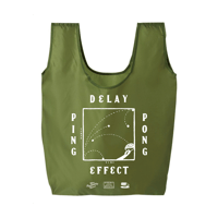 CHALKBOY x astrollage DELAY SHOPPING BAG MOSS（ink: WHITE）