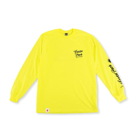Fresh Pack LONG T-SHIRTS YELLOW（ink: BLACK）