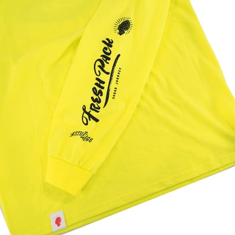 Fresh Pack LONG T-SHIRTS YELLOW（ink: BLACK）