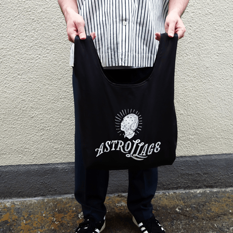 astrollage  SHOPPING BAG BLACK（ink: WHITE）