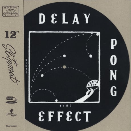 CHALKBOY x astrollage 12" SLIPMAT DELAY（BLACK & WHITE）