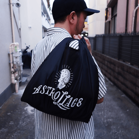 astrollage  SHOPPING BAG BLACK（ink: WHITE）