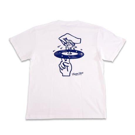 Fresh Pack T-SHIRTS WHITE（ink: NAVY）