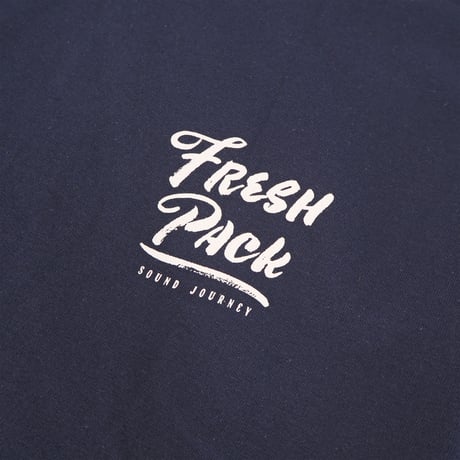 Fresh Pack LONG T-SHIRTS NAVY（ink: WHITE）
