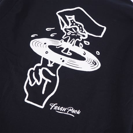 Fresh Pack LONG T-SHIRTS BLACK（ink: WHITE）