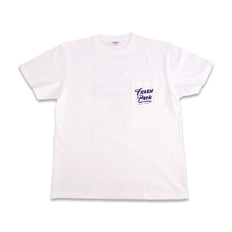 Fresh Pack T-SHIRTS WHITE（ink: NAVY）