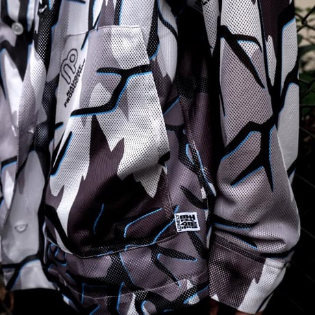 LONELY論理 × NAUGHT PRODUCTION collaboration ORIGINAL URBAN CAMO MESH SHIRTS