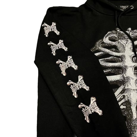 LONELY論理#24 論理BONES HOODIE