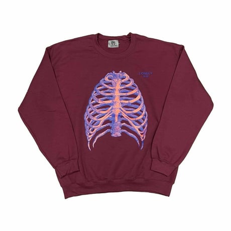 LONELY論理 SPOT COLORED BONE CREW SWEAT