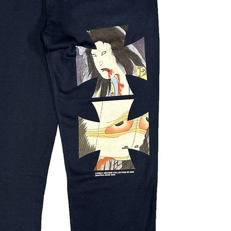 LONELY論理#25 HORROR IRON CROSS SWEAT PANTS