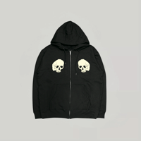 LONELY論理#37 "髑髏” HEAVY WEIGHT ZIP HOODIE