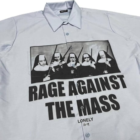 LONELY論理 RAGE AGAINST THE MASS  WORK SHIRTS