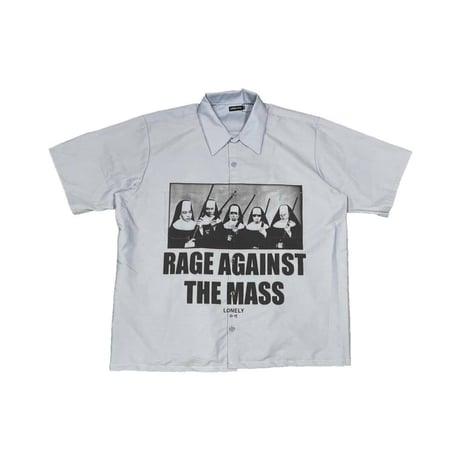 LONELY論理 RAGE AGAINST THE MASS  WORK SHIRTS
