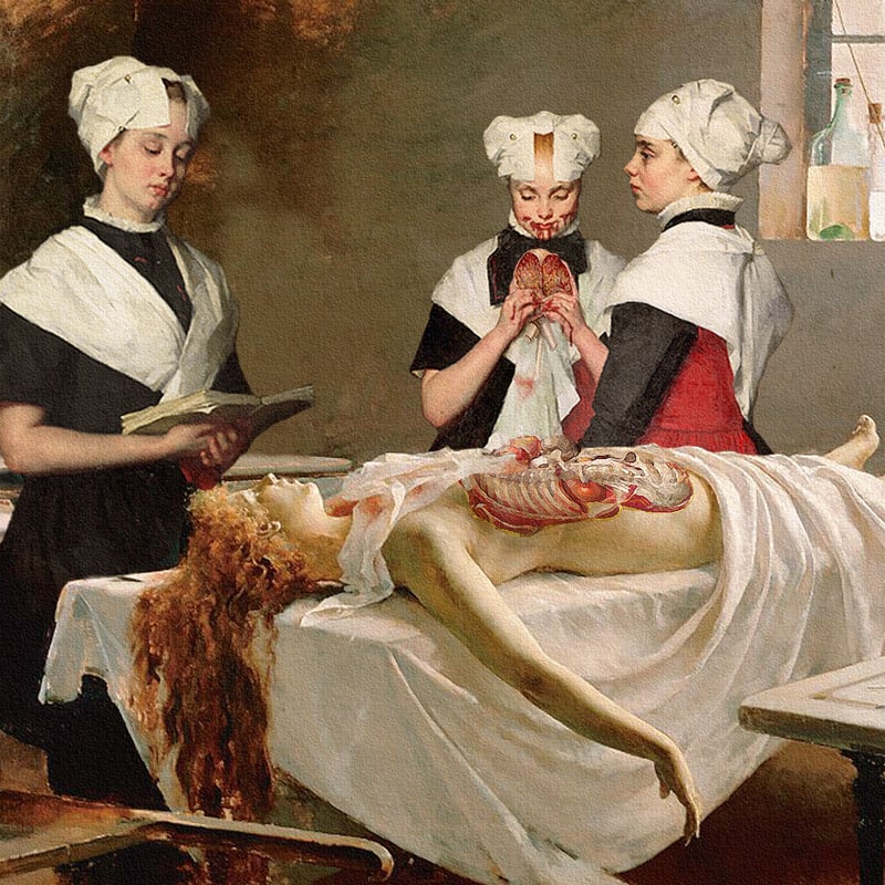 Art print/複製画「 Three Girls in the Morgue 」2017