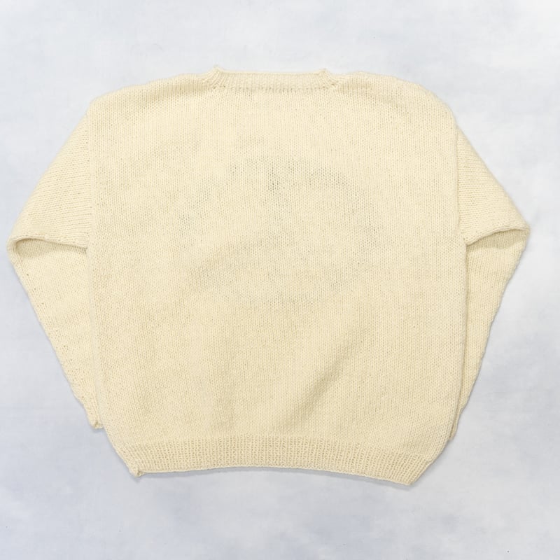 マクマホンニッティングミルズ BIG ピースマーク ウールニット オフ