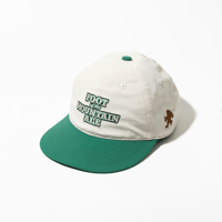 TACOMA FUJI RECORDS "FOOT OF THE MOUNTAIN ALE LOGO CAP designed by Jerry UKAI" NATURAL x GREEN