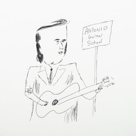 TACOMA FUJI RECORDS "ANTONIO GUITAR SCHOOL Tee designed by Tomoo Gokita" WHITE