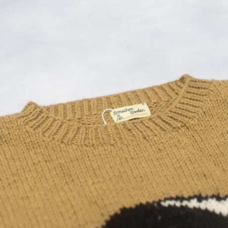 MacMahon Knitting Mills ''Crew Neck Knit - Big Yin & Yang'' BEIGE