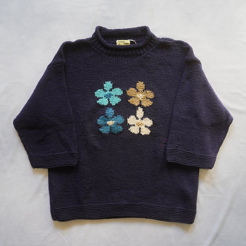 macmahon knitting mills ニット Flowers フラワー BEAVER｜MacMahon Knitting Mills Crew Neck Knit-5 Flowers | Rakuten
