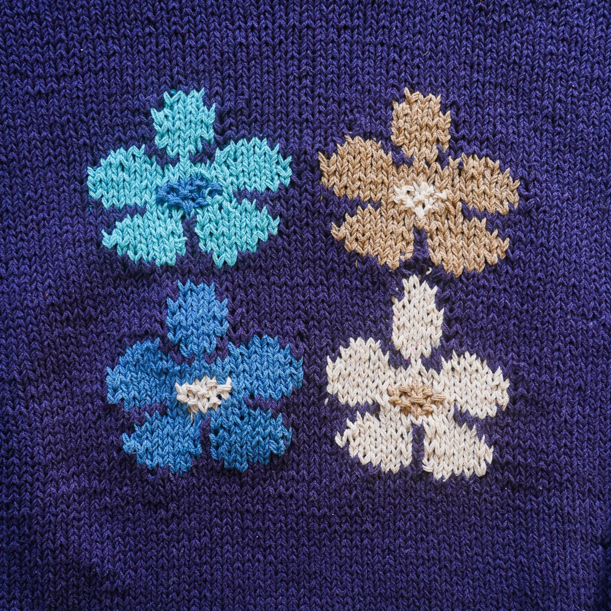 macmahoon knitting mills クルーネックフラワーニット MacMahon Knitting Mills 】 +【Niche.】 Crew Neck Knit-Flower