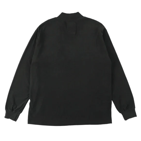 PAPERSKY WEAR "SKIN WARM MOCKNECK LONG T-SHIRT" BLACK