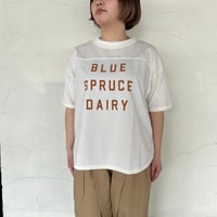 [BLUE LAKE MARKET] “アメリカンドライ天竺裾ラウンドTシャツ”