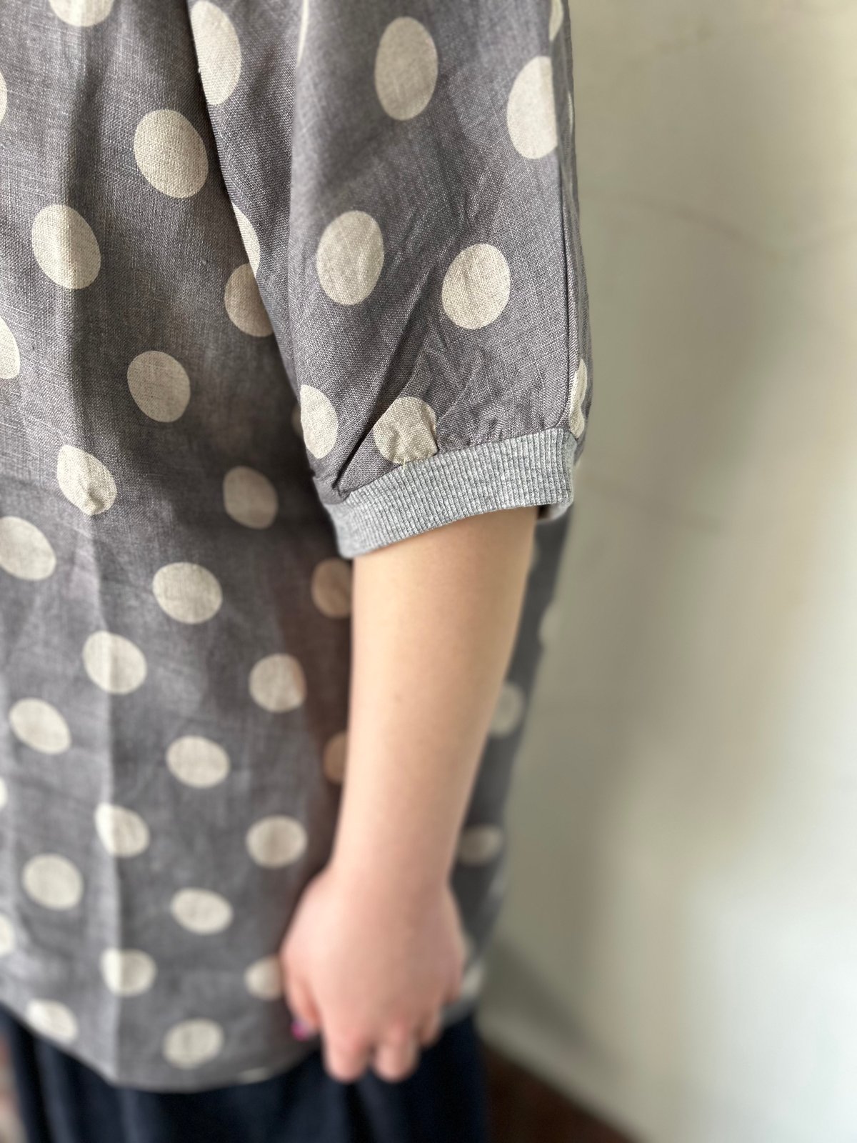 NATURAL LAUNDRY 大きなドットコート サイズ2 NATURAL LAUNDRY】 “ドットドルマンTシャツ” | HORUS WORKS