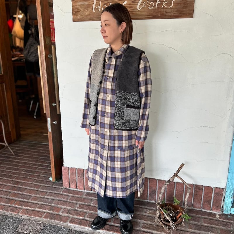 TIGRE BROCANTE] ”ウール配色ニットベスト” | HORUS WORKS