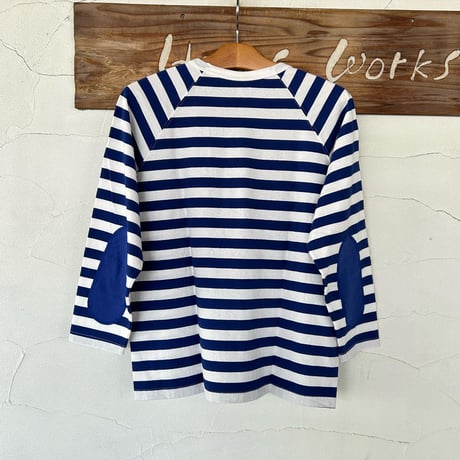 【NATURAL LAUNDRY】  ”トラッドボーダーエルボーパッチPO”