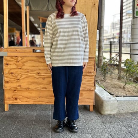 【NATURAL LAUNDRY】  ”トラッドボーダーエルボーパッチPO”