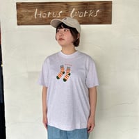 【NATURAL LAUNDRY】 “カラー天竺ソックスプリントST”