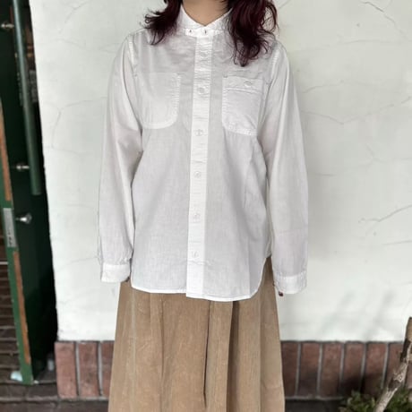 NATURAL LAUNDRY  丸襟ワークシャツ