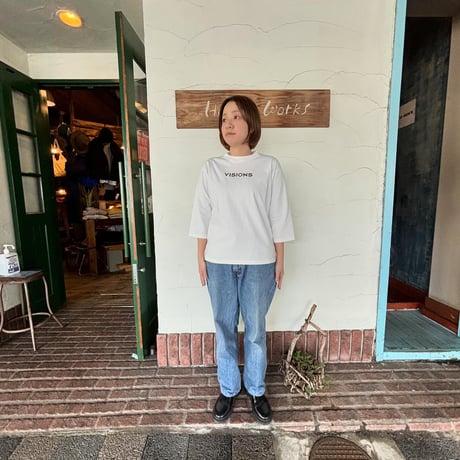 [PACIFIC PARK STORE]  ”天竺 ラウンドヘムロゴプルオーバー七分袖”