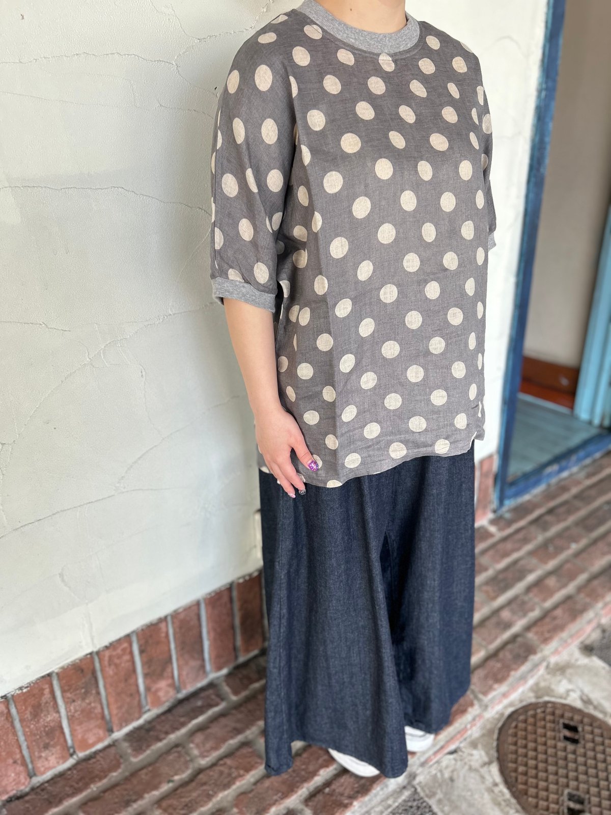 NATURAL LAUNDRY】 “ドットドルマンTシャツ” | HORUS WORKS