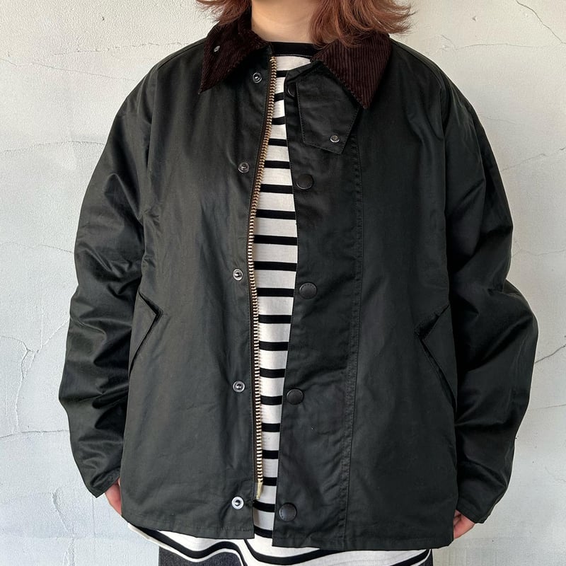 美品 23AW Barbour トランスポートジャケット 42 ブラック 裏地 美品