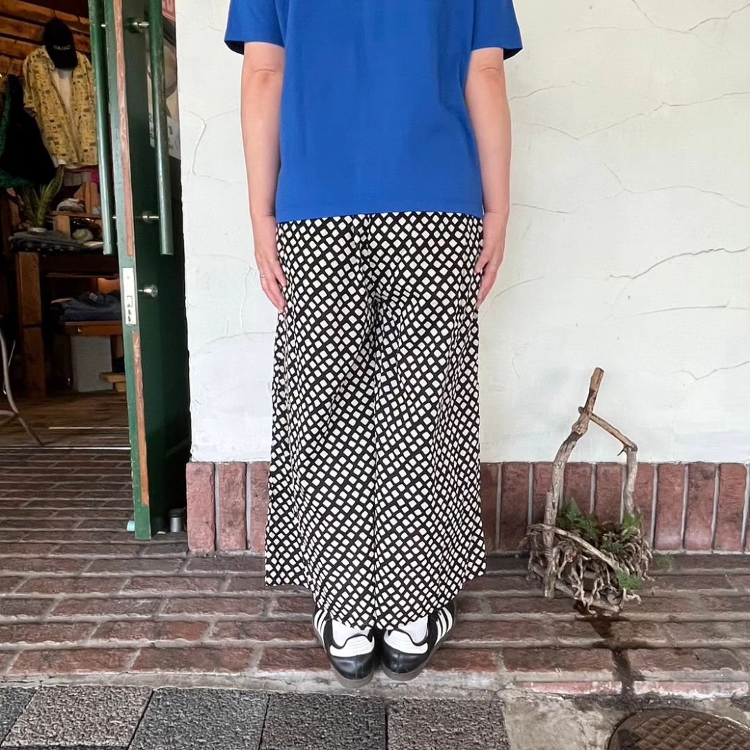 最旬トレンドパンツ Brocante] WORKS HORUS | ”インドプリントピエロパンツ” パンツ