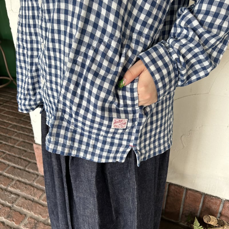 【お値下げ】快晴堂 シャツ ドットと ギンガムチェック シャツ