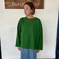 [prit] ”12/1空紡天竺 ボートネックプルオーバー”