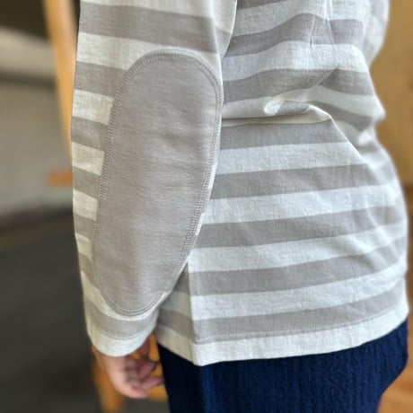 【NATURAL LAUNDRY】  ”トラッドボーダーエルボーパッチPO”
