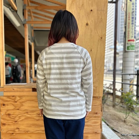 【NATURAL LAUNDRY】  ”トラッドボーダーエルボーパッチPO”