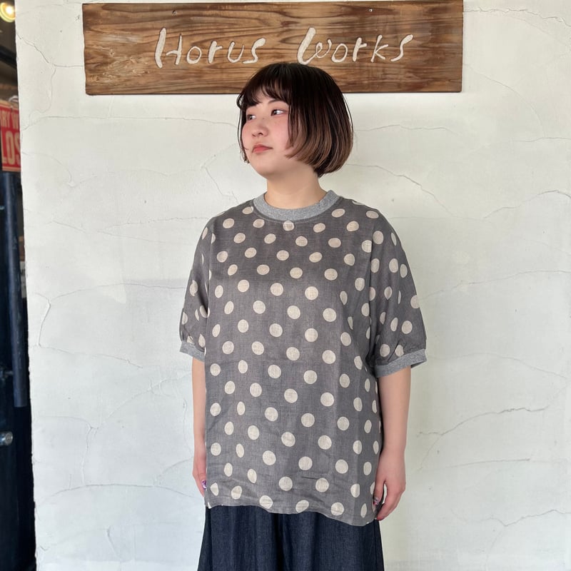 NATURAL LAUNDRY ドットドルマンTシャツ NATURAL LAUNDRY】 “ドットドルマンTシャツ” | HORUS WORKS