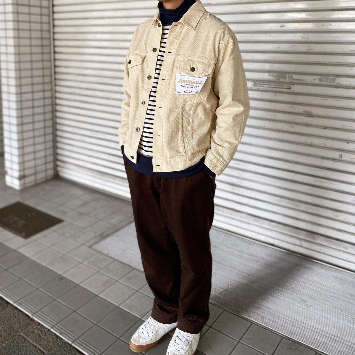 Johnbull コーデュロイジャケット B2 濃紺Lサイズ