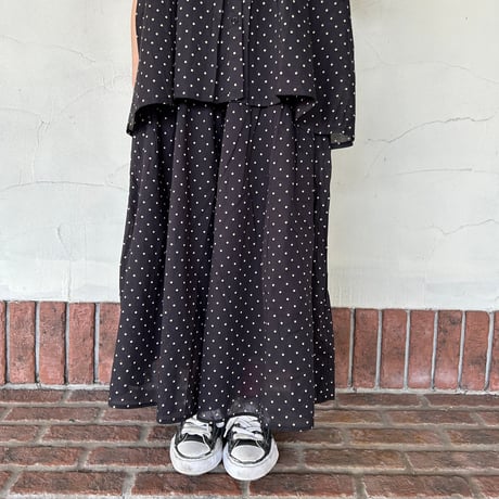 お値下げ希少美品プリーツプリーズ ドット柄パンツ I-SOOK パンツ ドットプリーツパンツ（chiica select） / ドット