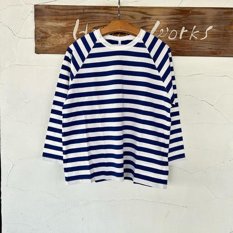 【NATURAL LAUNDRY】  ”トラッドボーダーエルボーパッチPO”