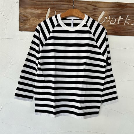 【NATURAL LAUNDRY】  ”トラッドボーダーエルボーパッチPO”