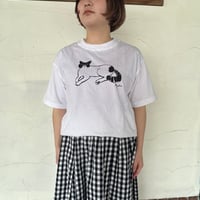 【grin】 “くつろぎネコ プリント T”