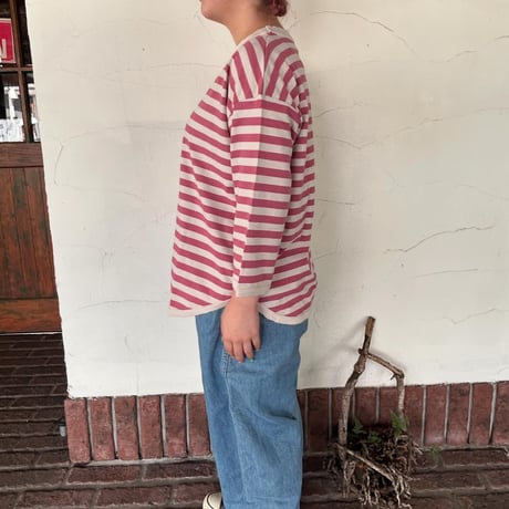 [BLUE LAKE MARKET] ”7分袖ヘムラウンドBDプルオーバー”