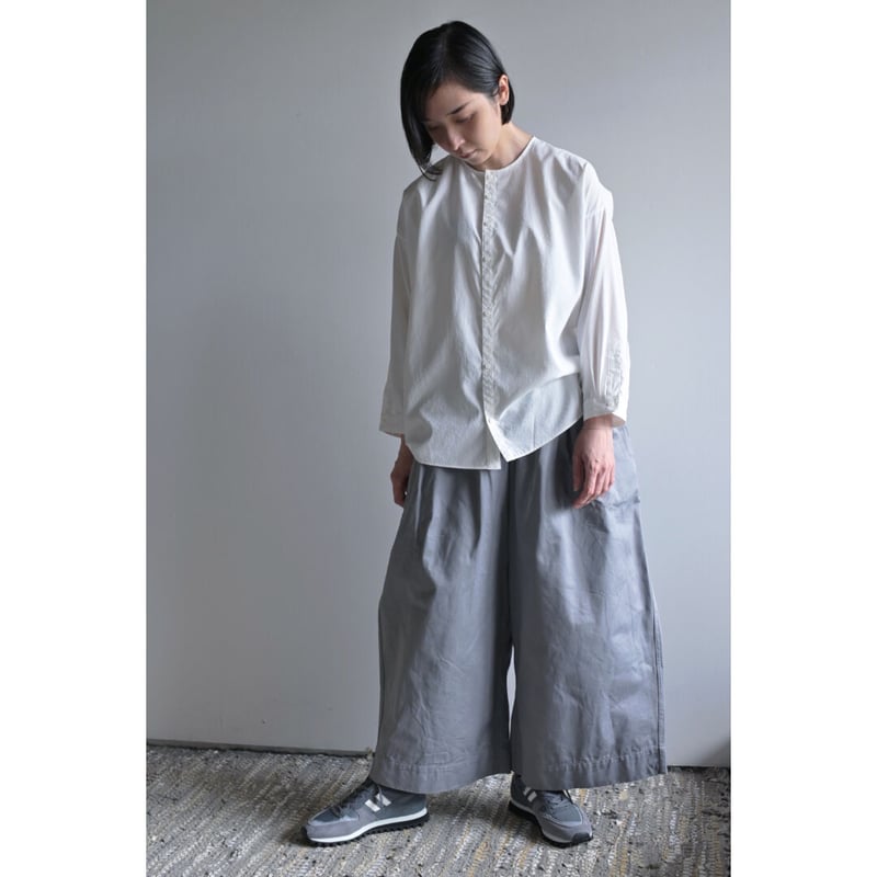 ゴーシュ 】 Lady's カツラギ8分丈ワイドパンツ［Medium Grey］ | n