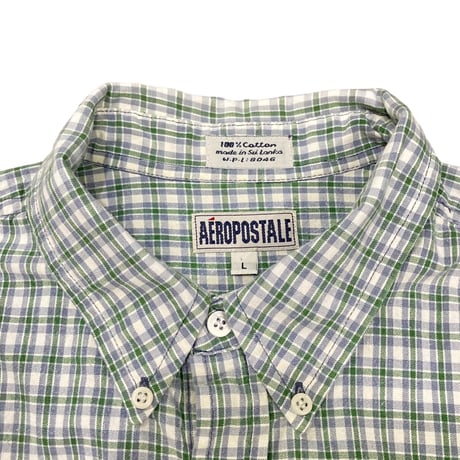 【L】AEROPOSTALE PLAID S/S SHIRT